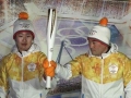 Pjongcsang  Pyrodekor Olympic torch